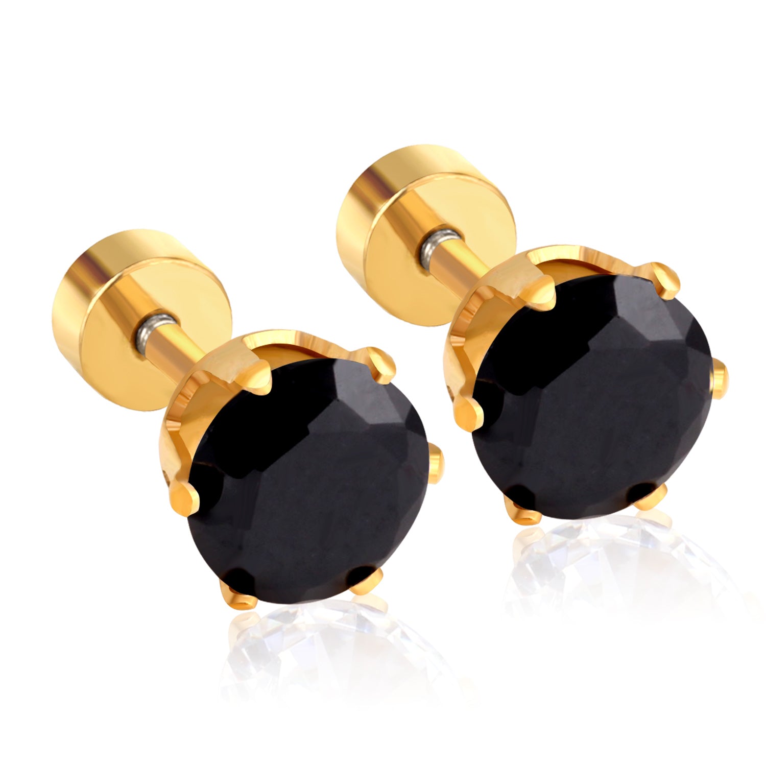 Noir Stud Earring - 5 MM