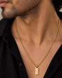 Engravable Apex Box Chain - Gold