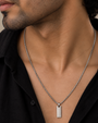 Engravable Apex Box Chain - Silver
