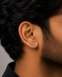 Blue Bolt Stud Earring - 3 MM