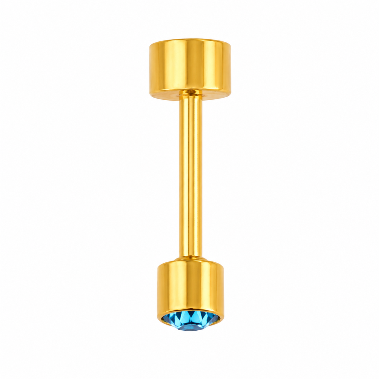 Blue Bolt Stud Earring - 3 MM