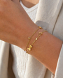 Bow Heart Layered Bracelet