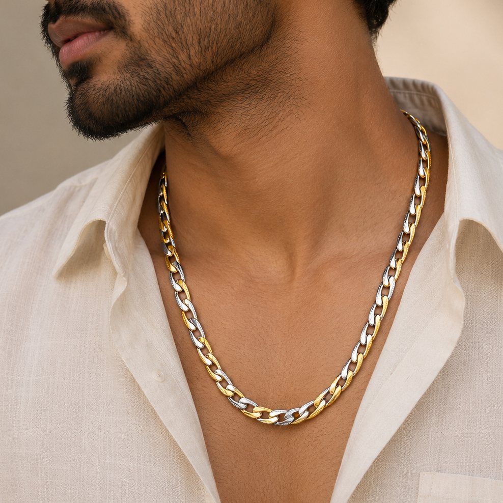 Edge Link Chain - Dual Tone
