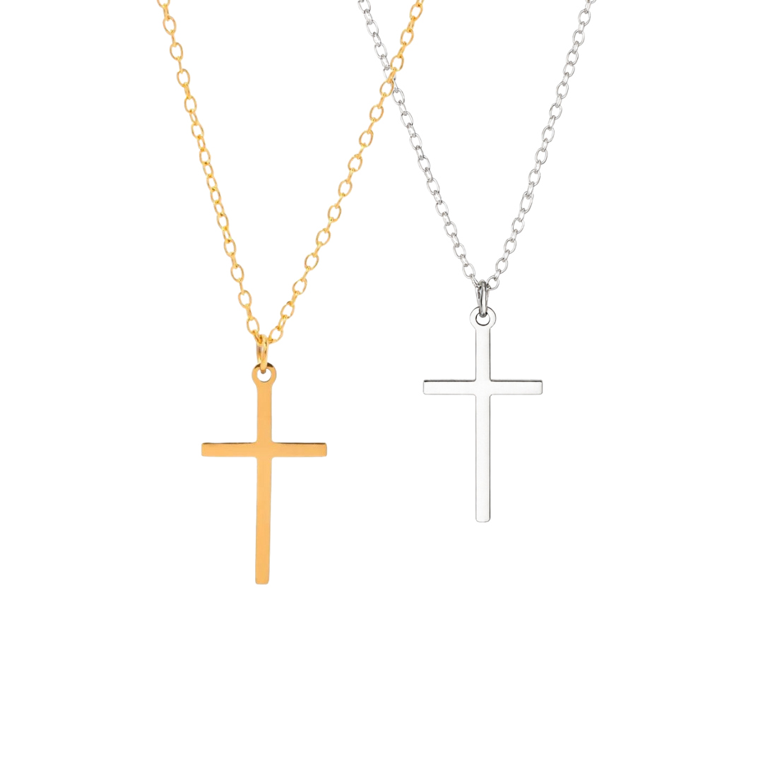 Two Cross Buy Cross Pendant Necklaces Minimal and Elegant Designs – Dimplery