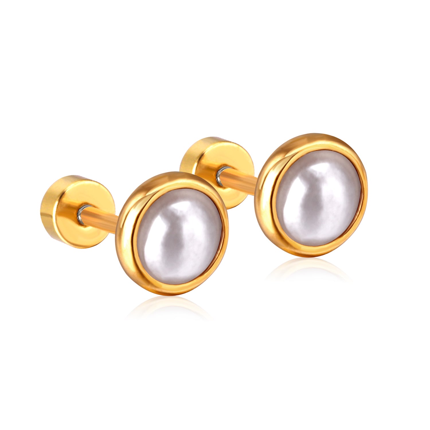 Pearl Lumina Stud Earring - 6 MM