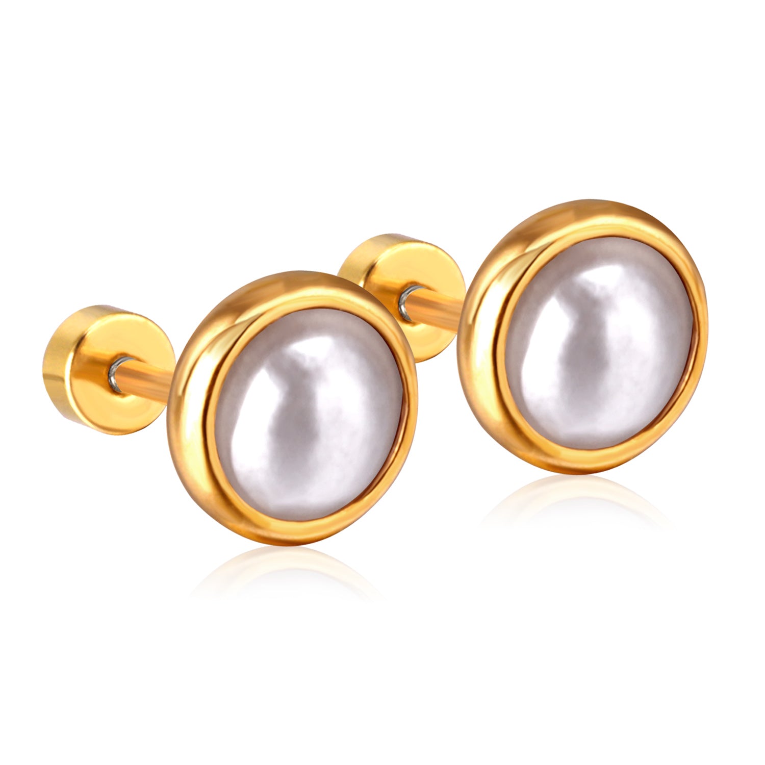 Pearl Lumina Stud Earring - 8 MM