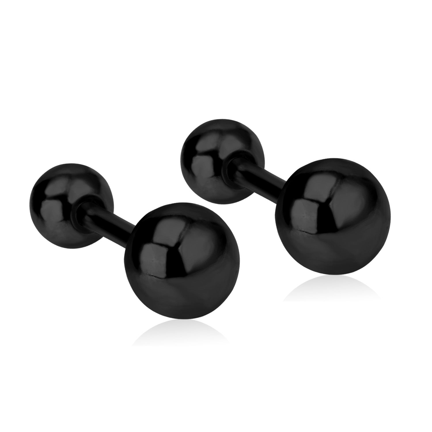 Orb Black Stud Earring - 5 MM