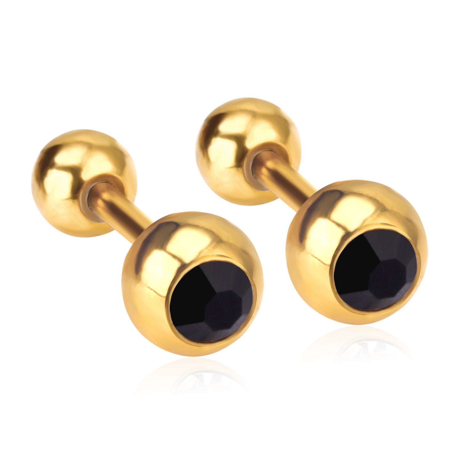 Orb Eye Stud Earring - Gold