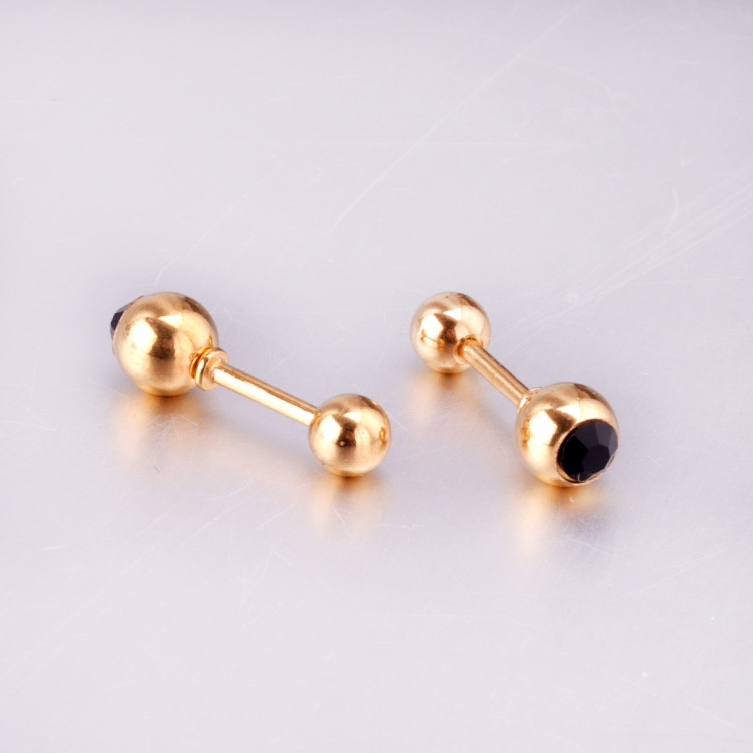 Orb Eye Stud Earring - Gold