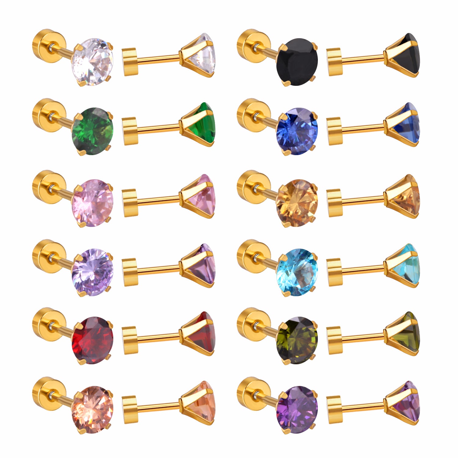 Solitaire Stud Earring