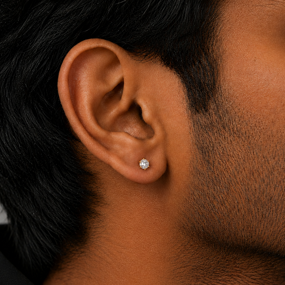 Diamond Stud Earring - 4 MM