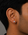 Diamond Stud Earring - 5 MM - Silver