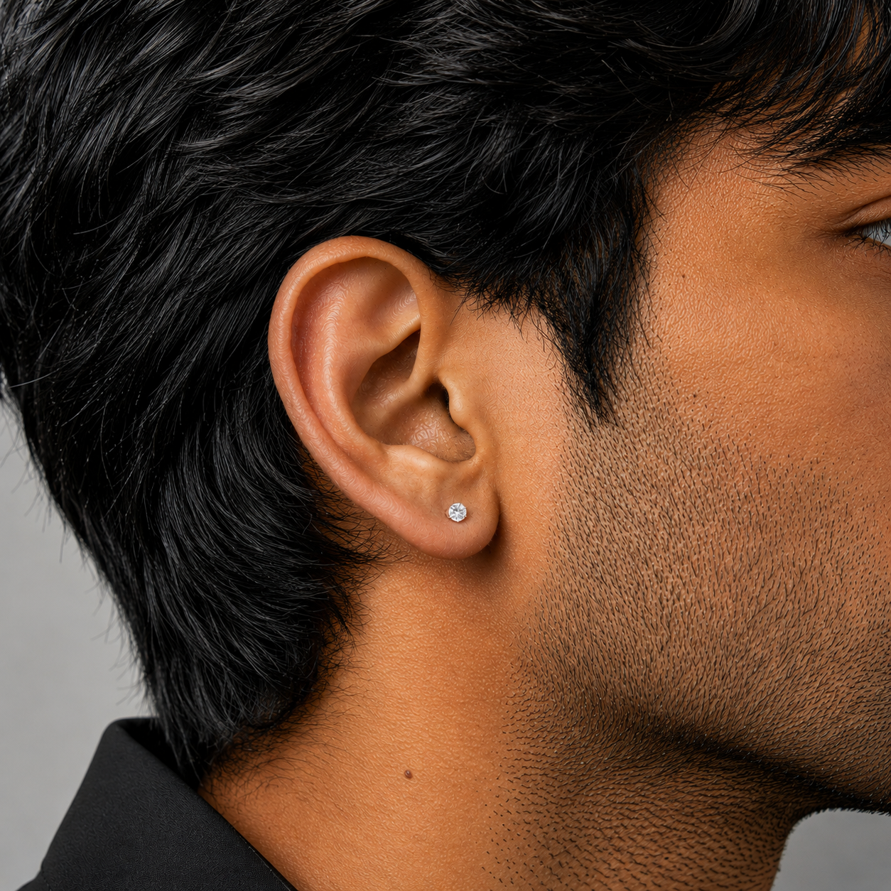 Diamond Stud Earring - 3 MM - Silver
