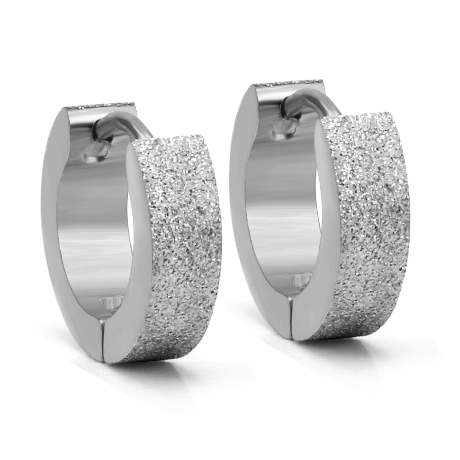 बकल हूप इयररिंग्स - सिल्वर