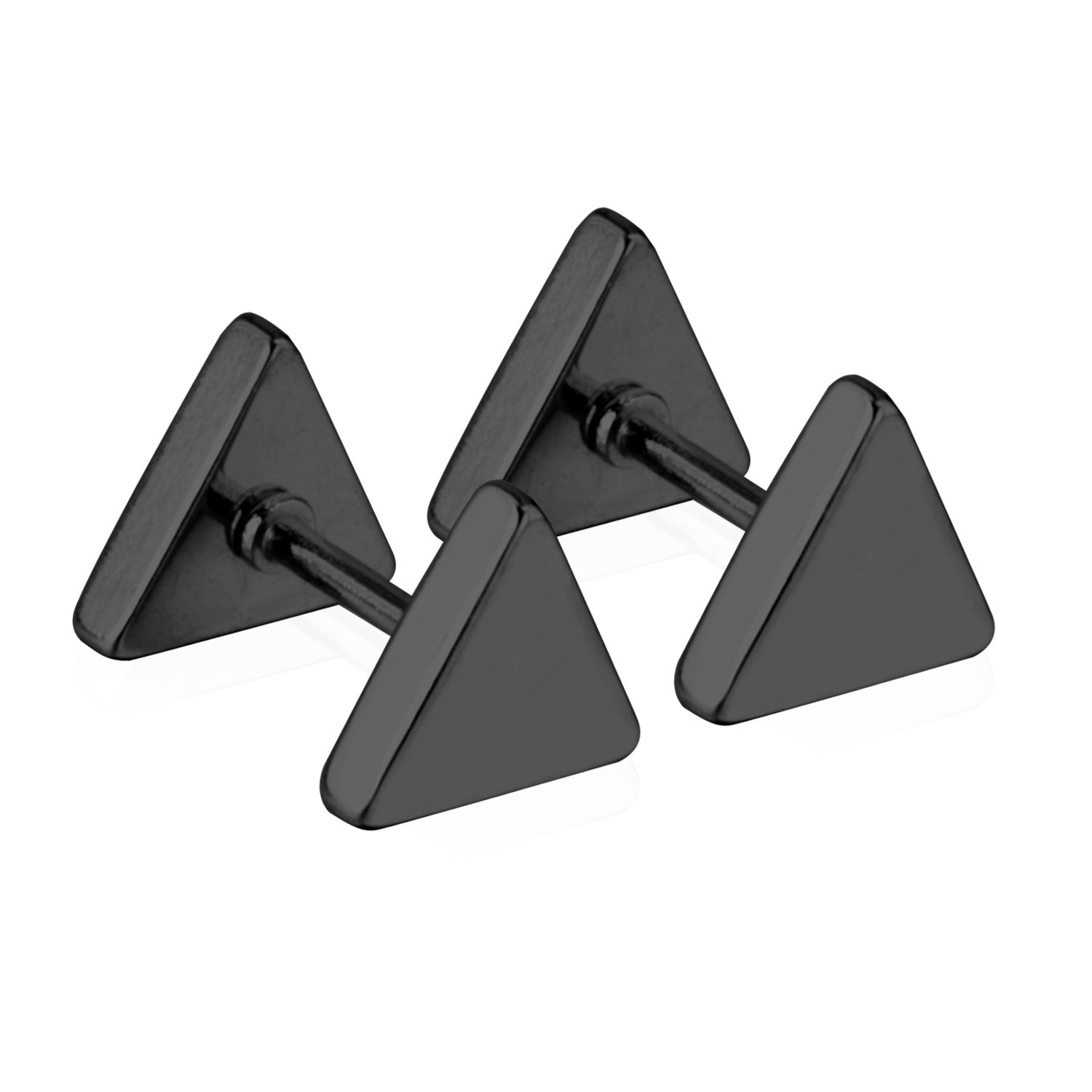 Triangle Stud Earring - Black