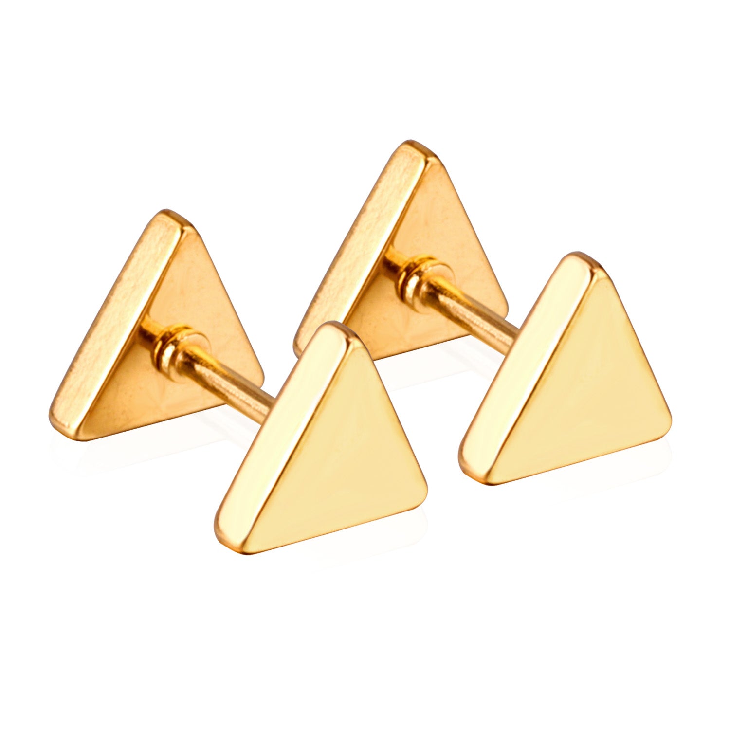 Triangle Stud Earring - Gold