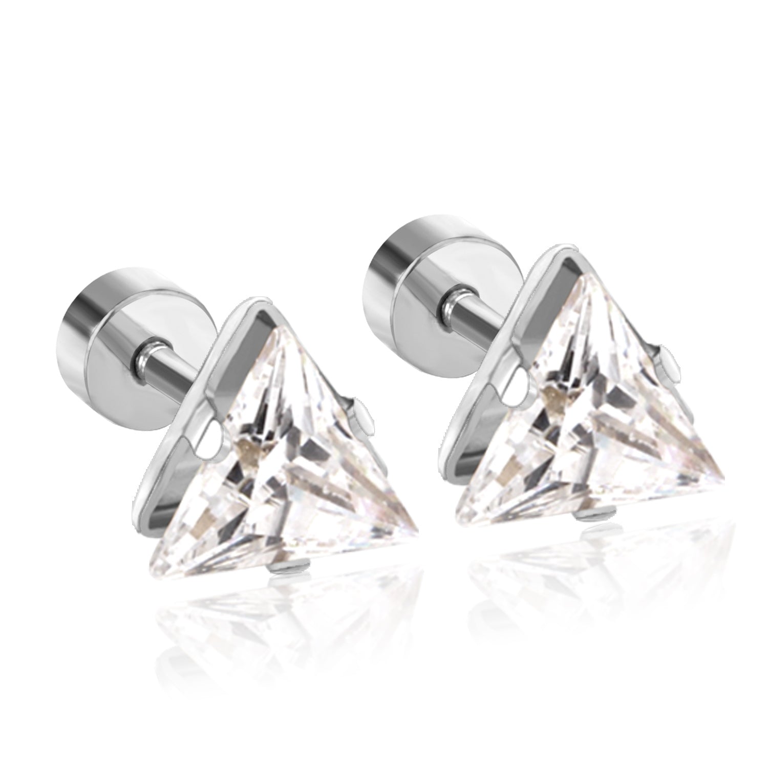 Triangle Diamond Stud Earring - S