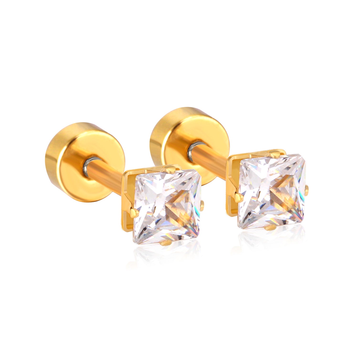 Icon Stud Earring - 4 MM