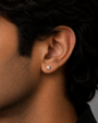 गोल्डन गोल स्टड इयररिंग - 4 MM