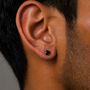 Best gold plated jewelry stud earrings for daily wear with black gemstone