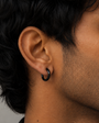 Black Petite Hoop Earring - 10 MM