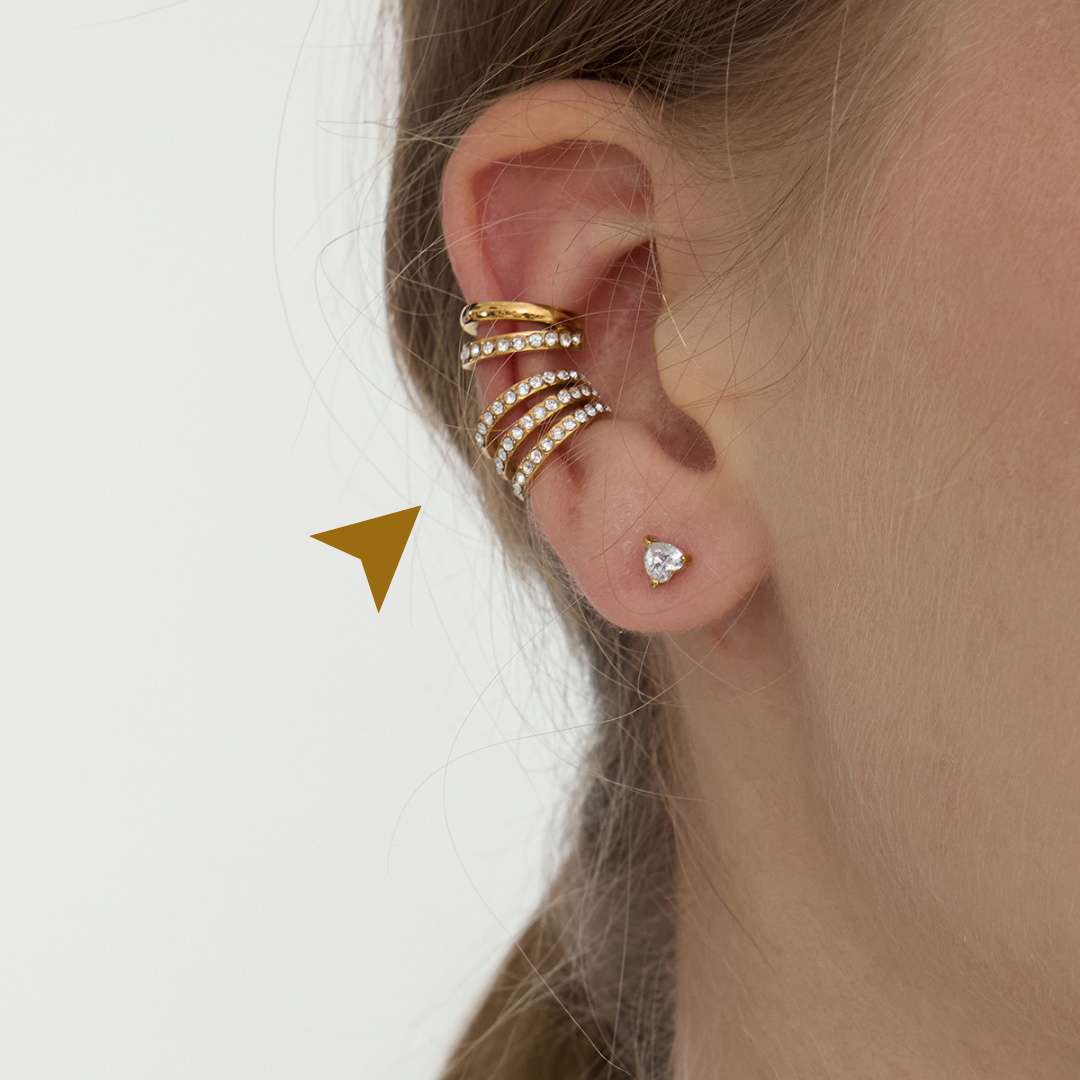Lustre Stack Ear Cuff Earring