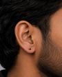 Midnight Bolt Stud Earring - 3 MM - S