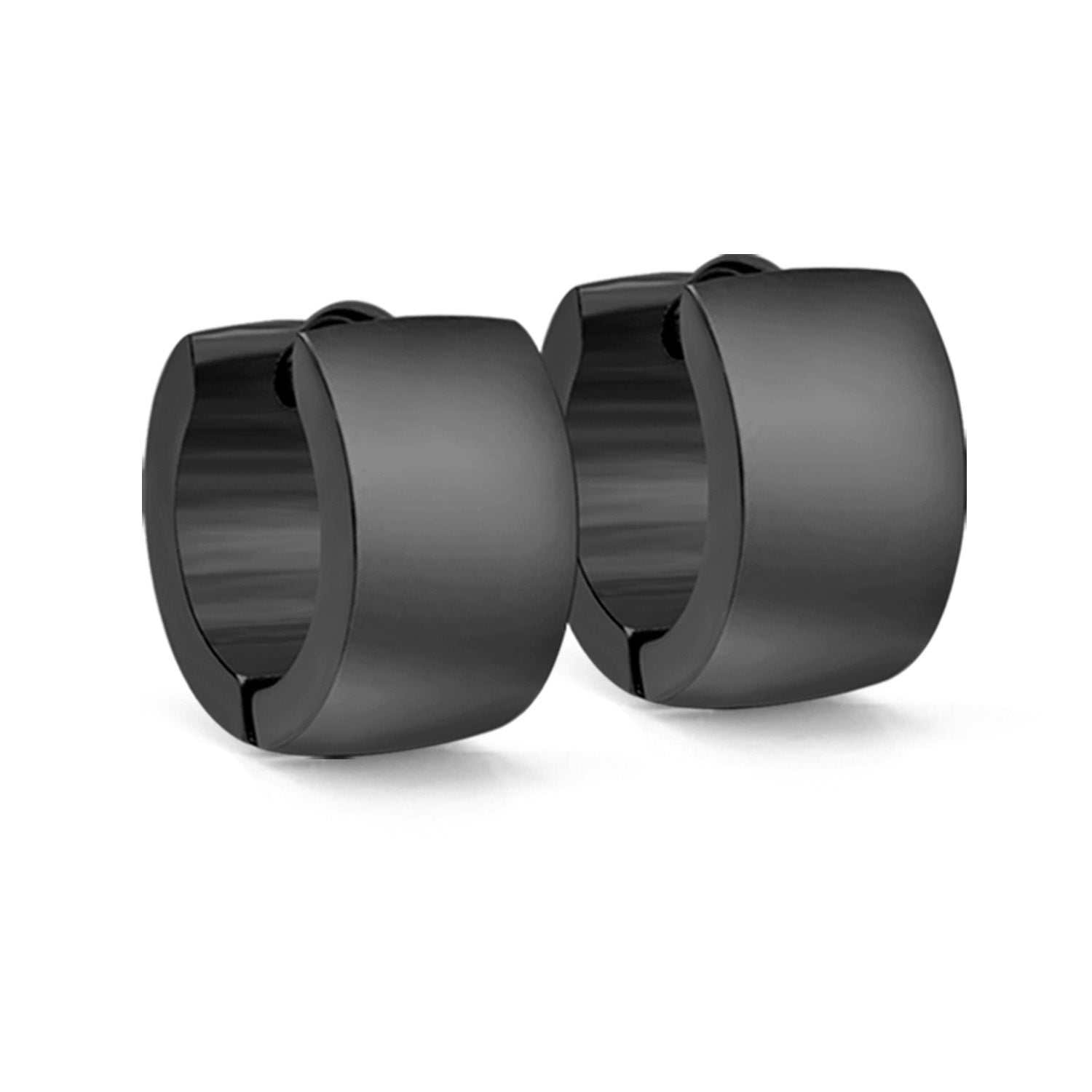 बकल हूप इयररिंग्स - काला