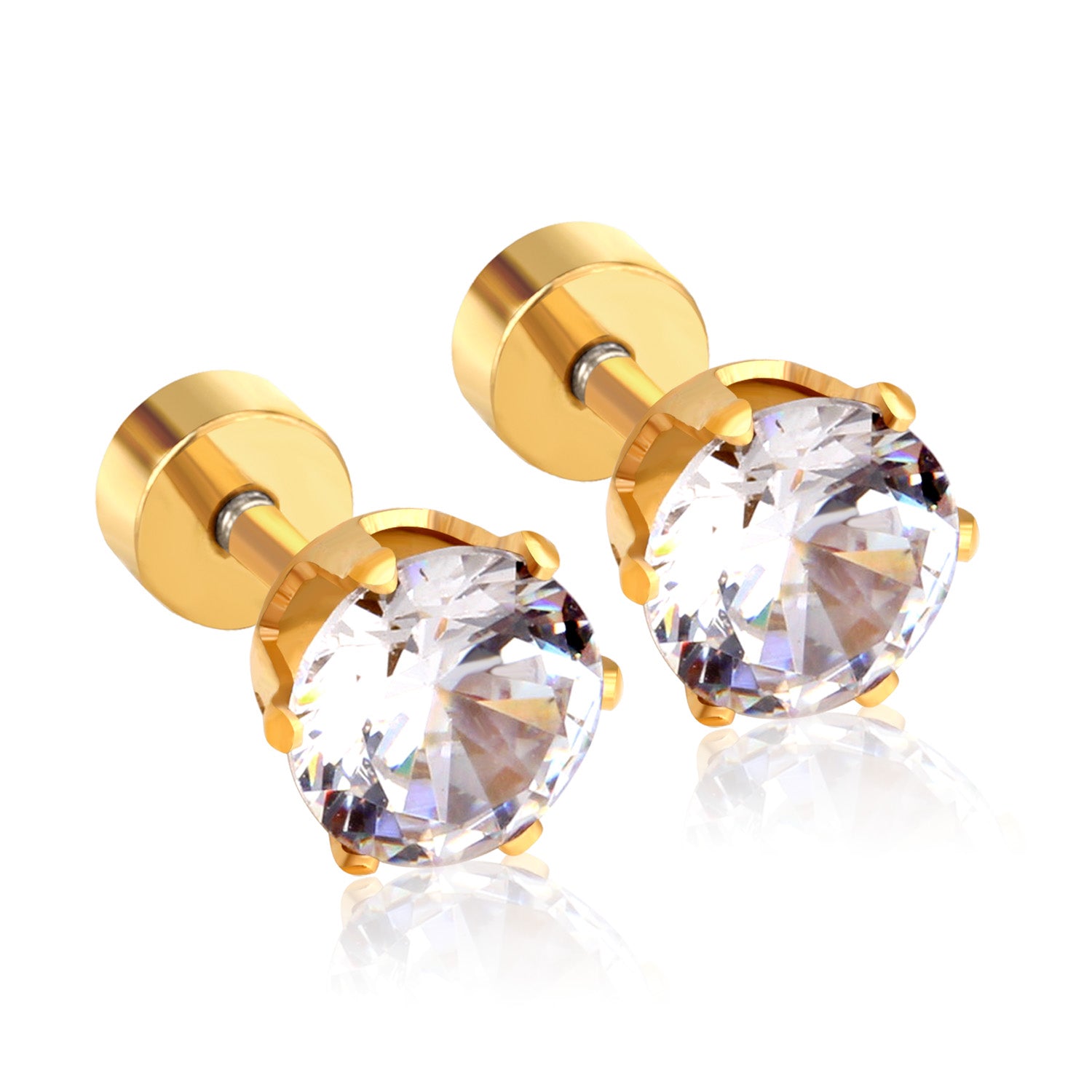Diamond Stud Earring - 6 MM