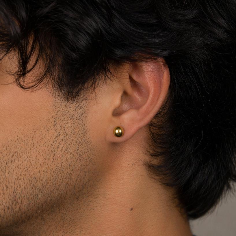 Orb Pin Earring - 7 MM