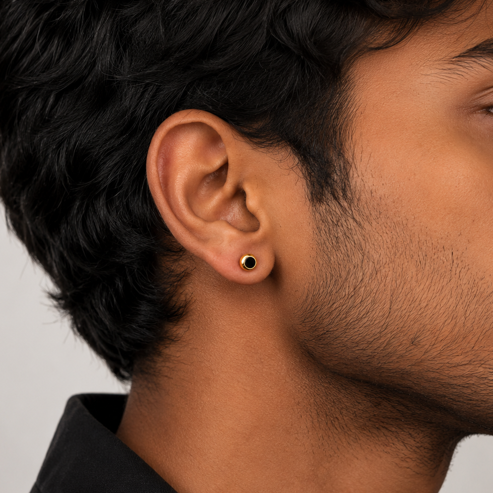 Orb Eye Stud Earring - Gold