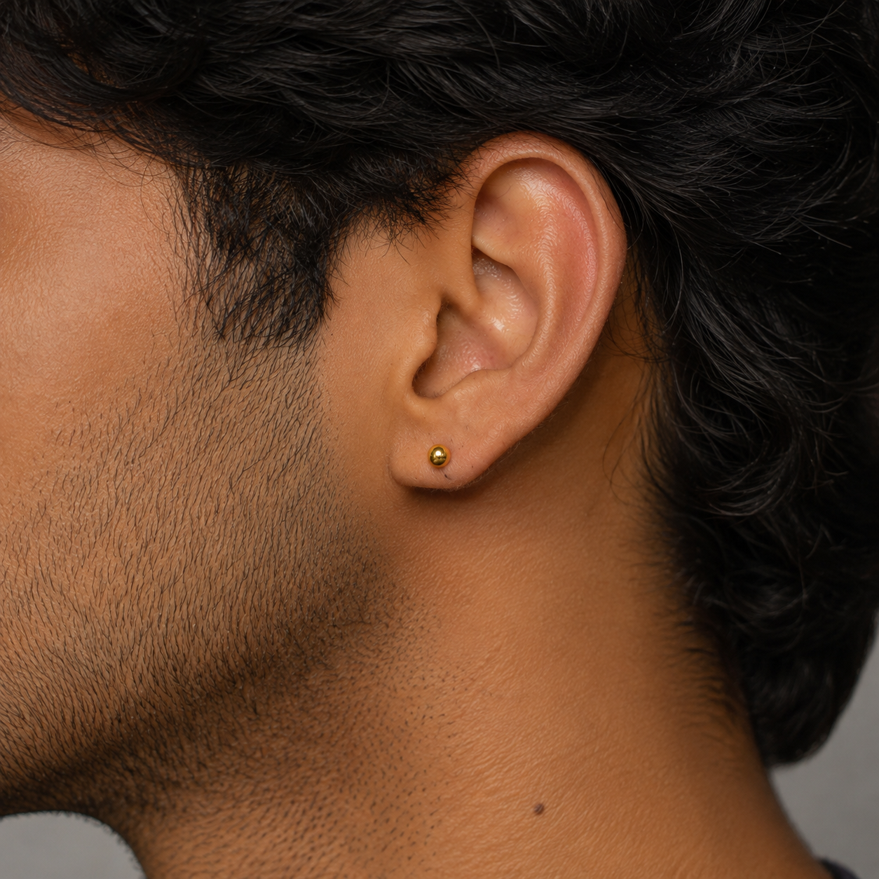 Orb Pin Earring - 3 MM - Flat Back