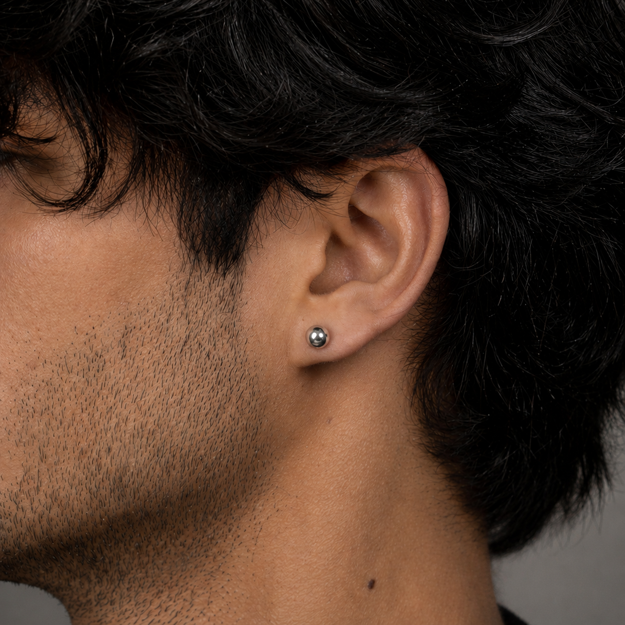 Orb Pin Earring - 6 MM - S