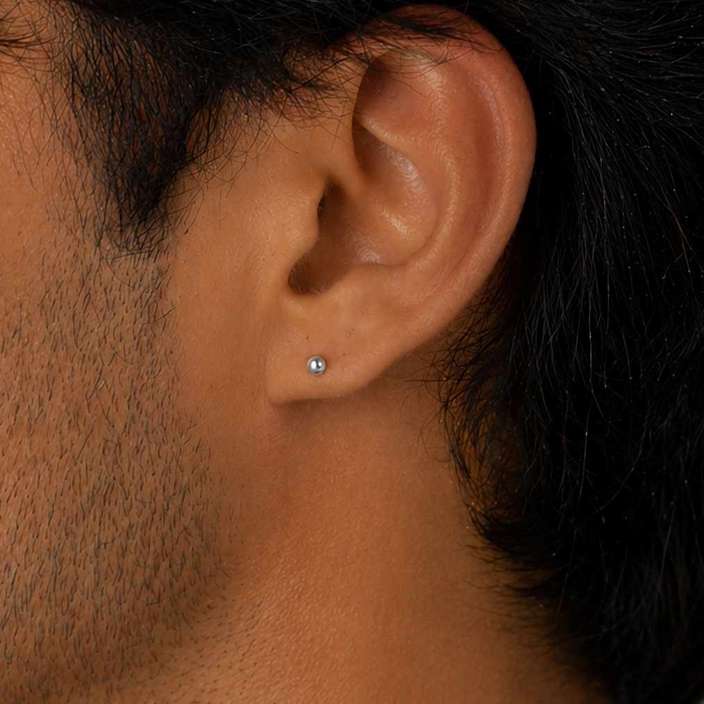 Orb Pin Earring - 3 MM - S