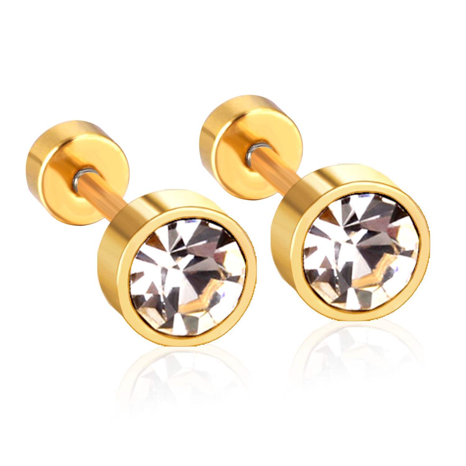 Spark Bolt Stud Earring - 5 MM