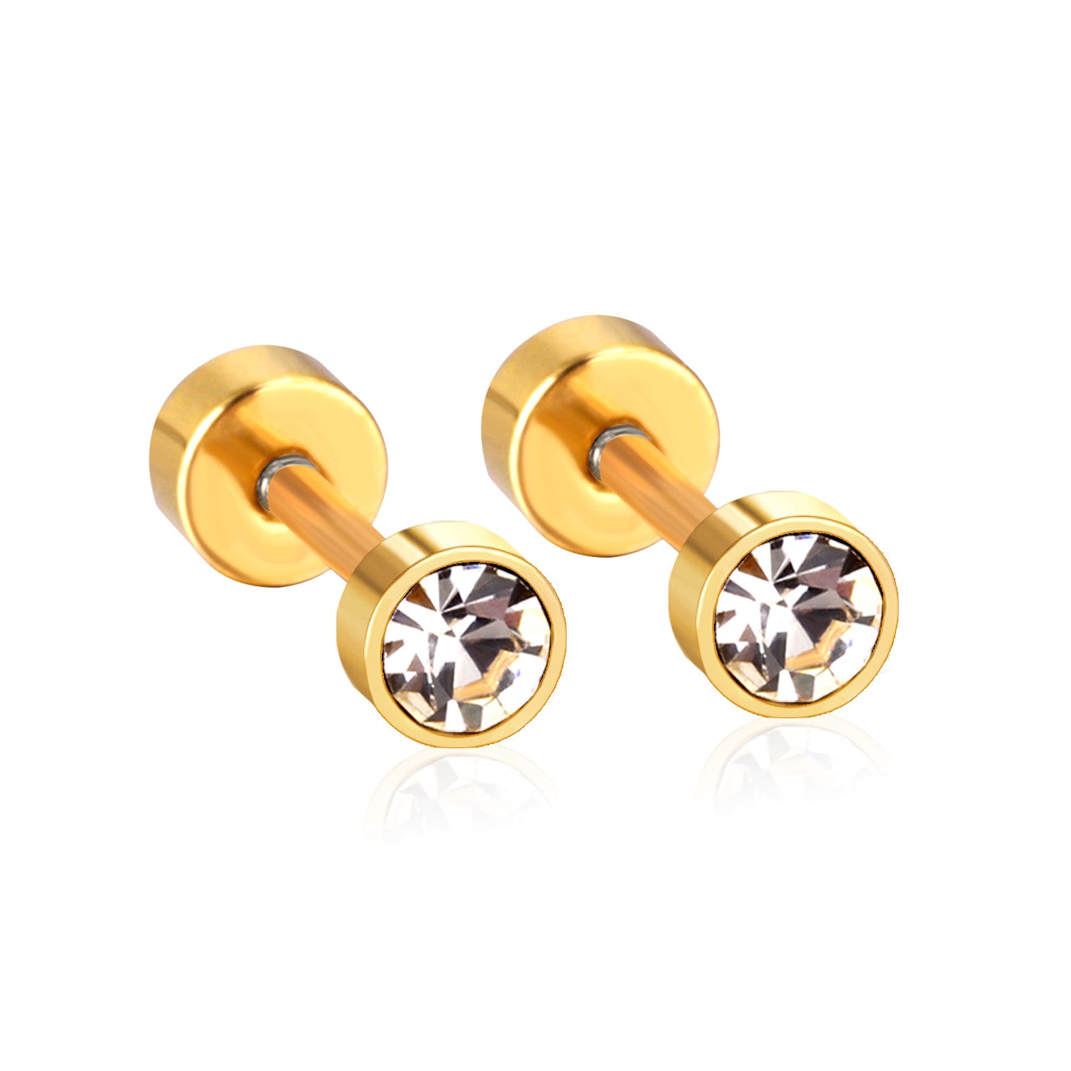 Spark Bolt Stud Earring - 3 MM