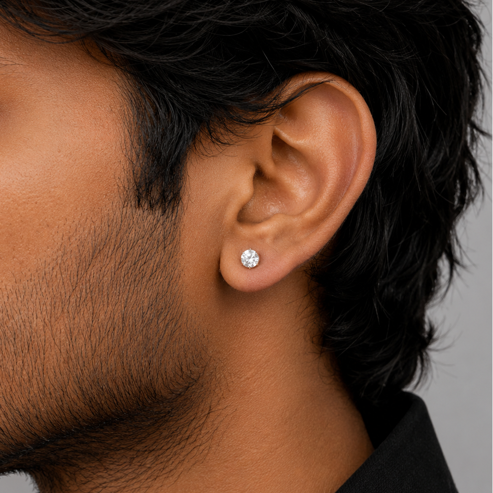 Solitaire Stud Earring - 5 MM