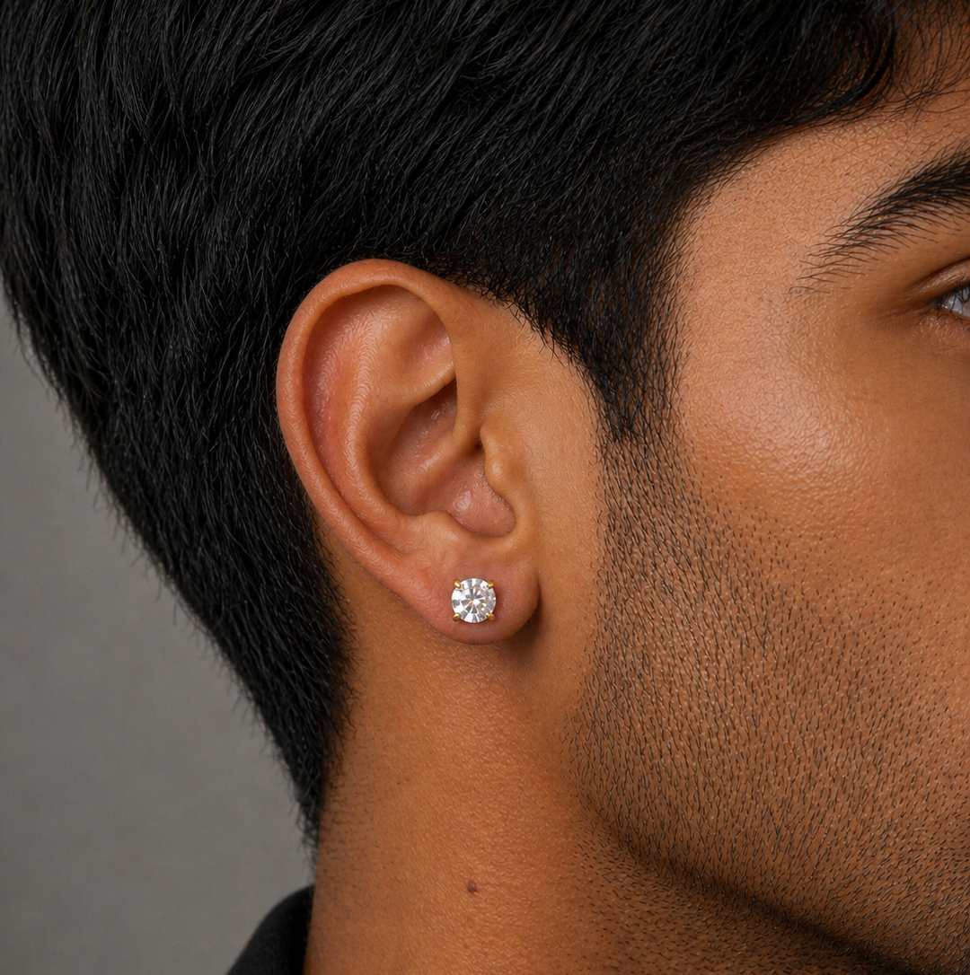 Solitaire Stud Earring - 7 MM
