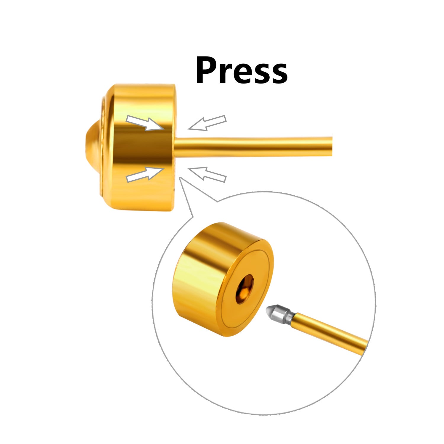 Orb Pin Earring - 3 MM - Flat Back