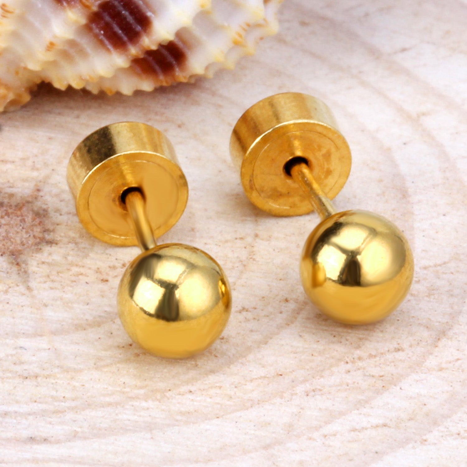 Orb Pin Earring - 3 MM - Flat Back