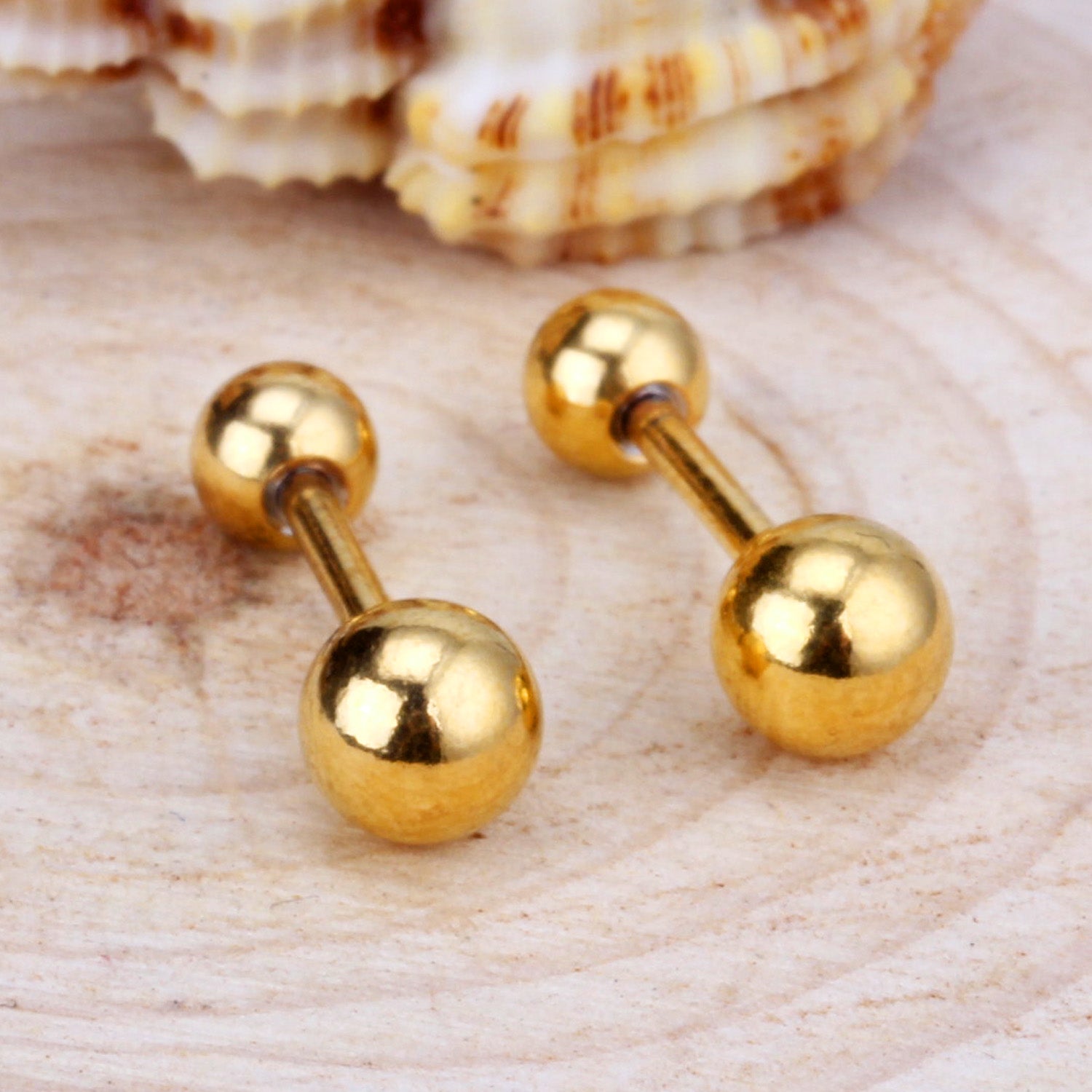 Orb Pin Earring - 4 MM