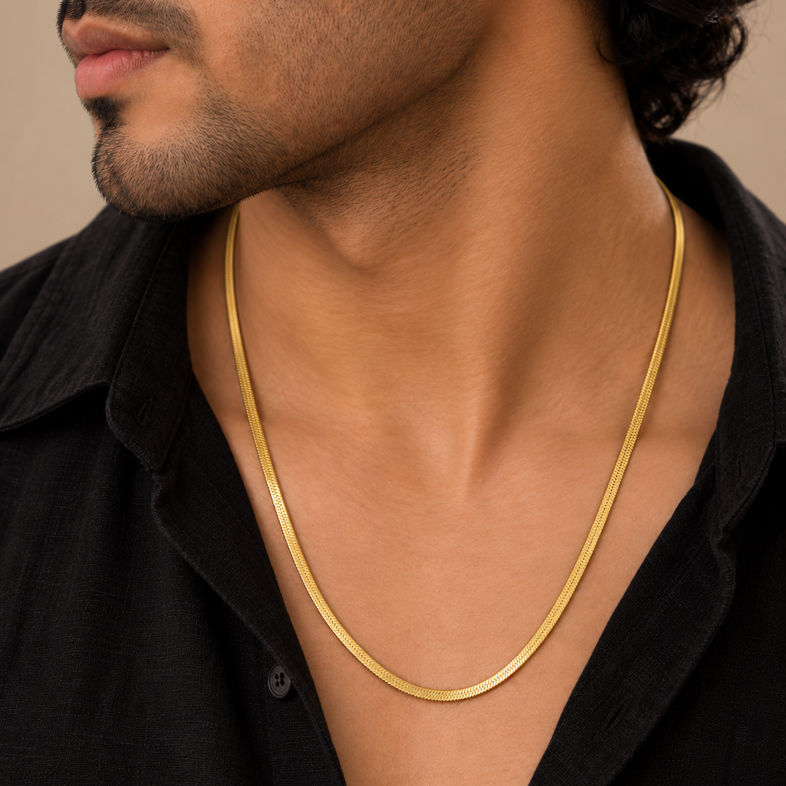 Snake 3mm Chain - Gold