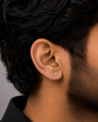 Spark Bolt Stud Earring - 3 MM - S
