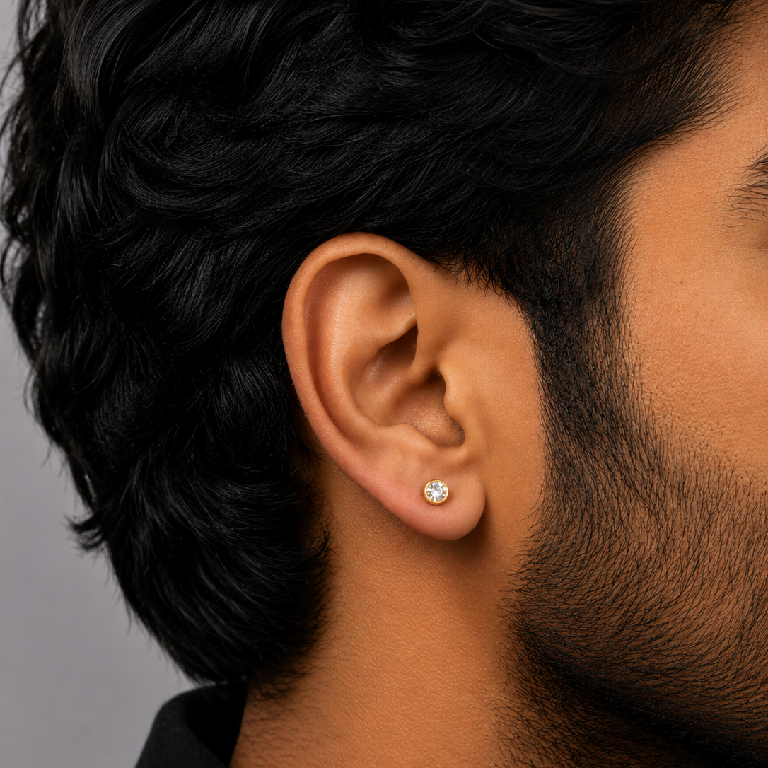 Spark Bolt Stud Earring - 5 MM