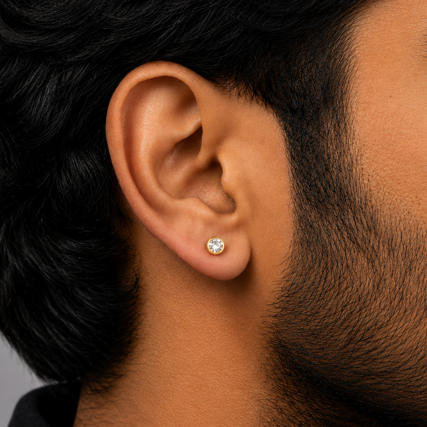 Spark Bolt Stud Earring - 5 MM
