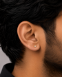 Spark Bolt Stud Earring - 3 MM