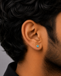 Blue Bolt Stud Earring - 5 MM
