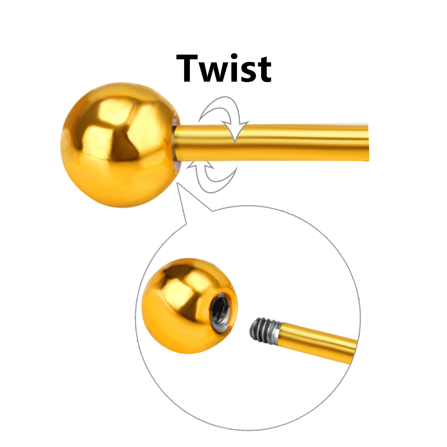 Orb Pin Earring - 3 MM