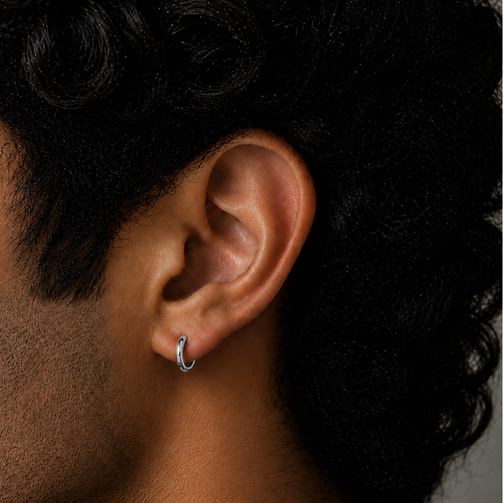 Thin Petite Hoop Earring - 8 MM - S
