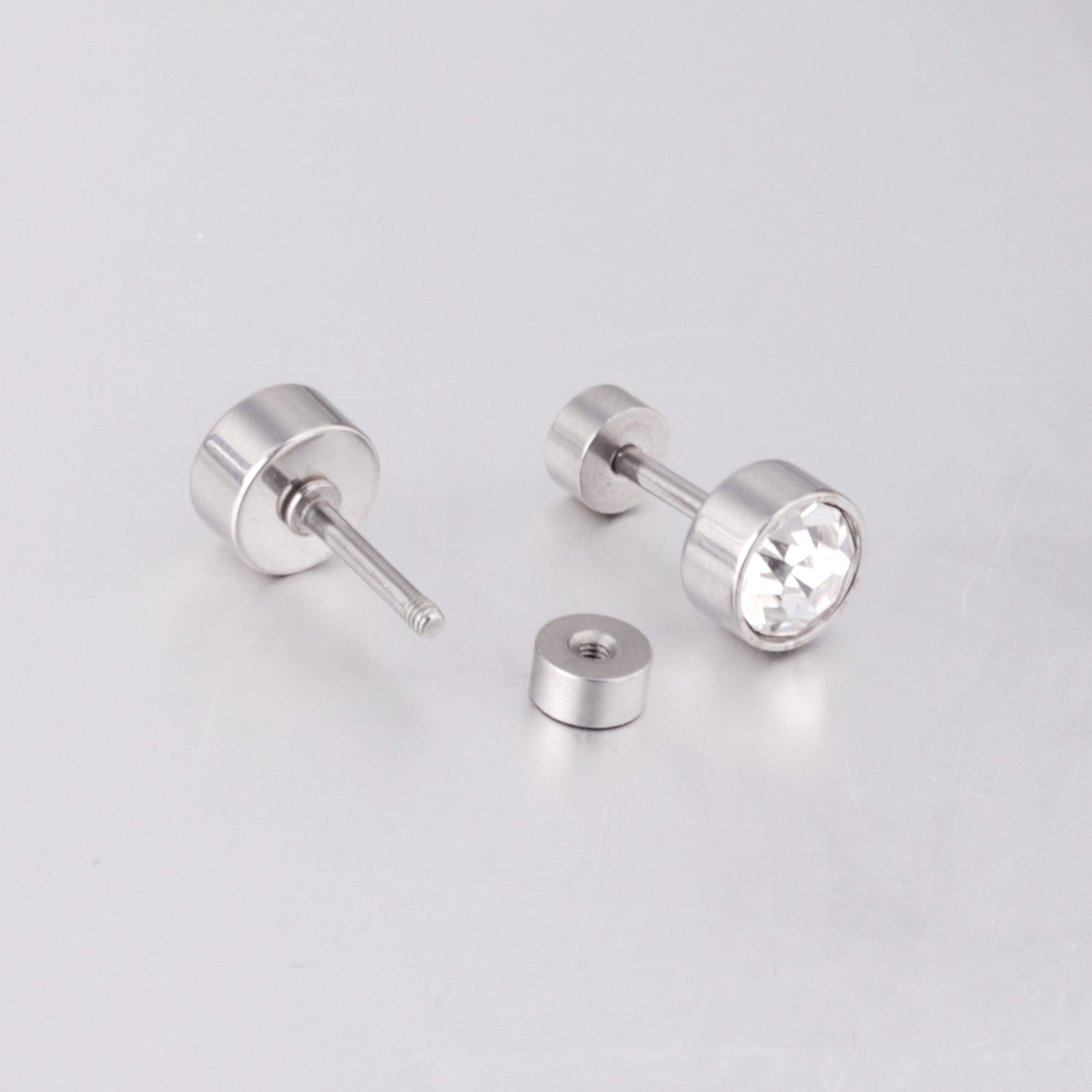 Spark Bolt Stud Earring - 3 MM - S